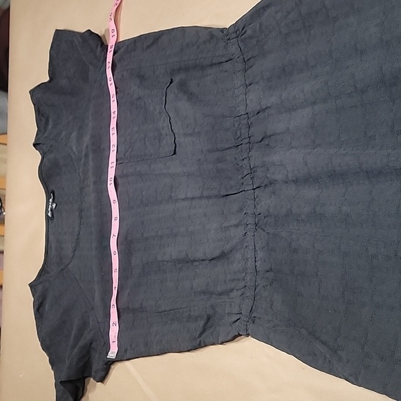 Broadway & Broome Size 4 Black 100% Silk Dress, Elastic Waist, Short Sleeve, EUC - Picture 7 of 13